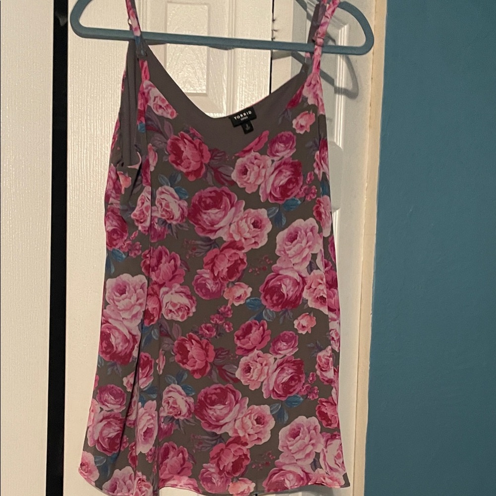 Torrid Gray Floral Camisole